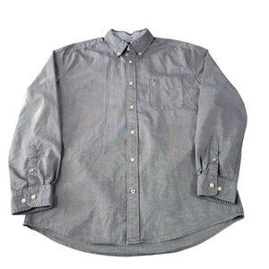 Tommy Hilfiger Mens Blue Long Sleeve Button Down Shirt Classic Fit XL